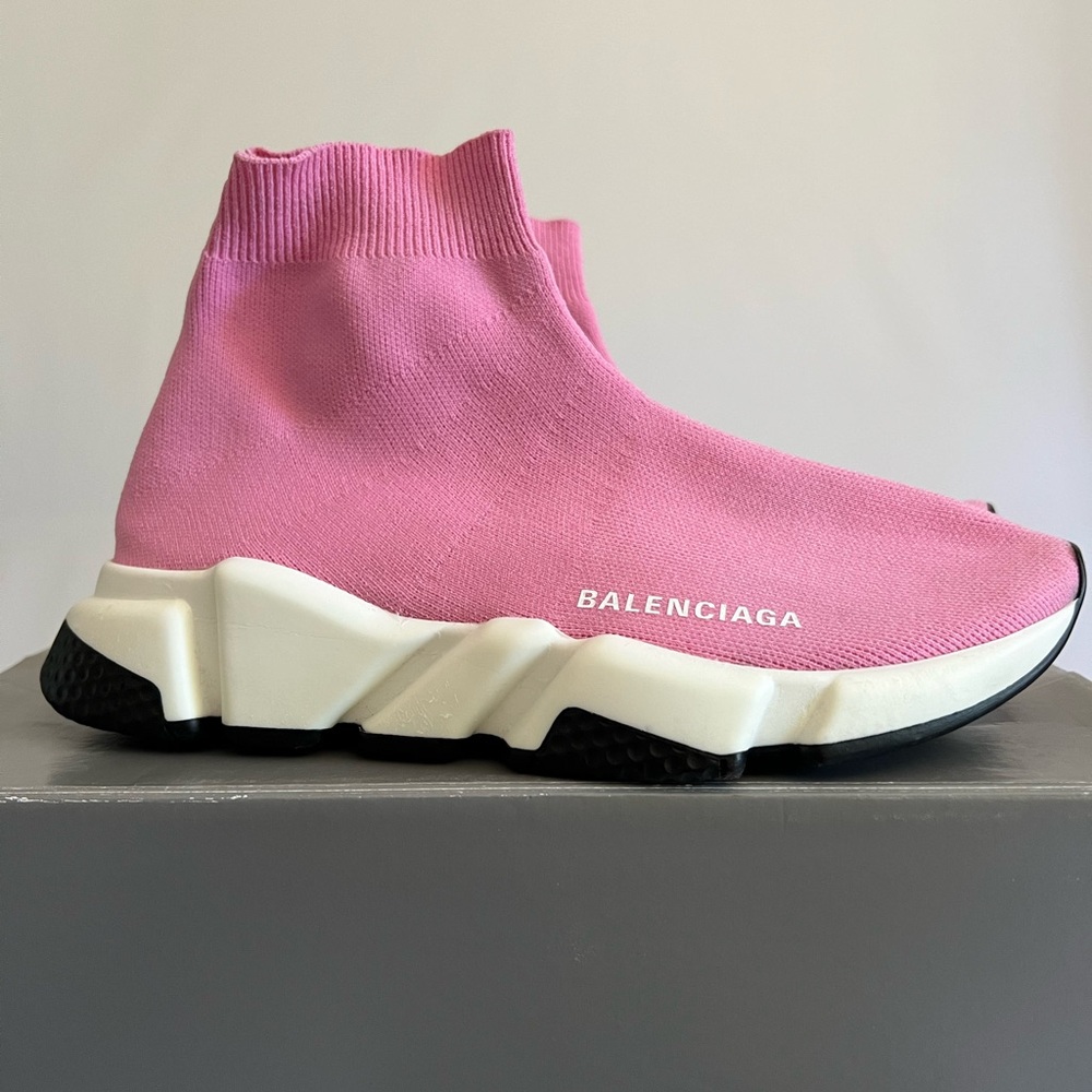 Balenciaga Speed Sneakers In Pink Polyester Athletic Shoes Sneakers size 5